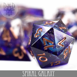 Spiral Galaxy Handmade Dice Set (Online Order Only)