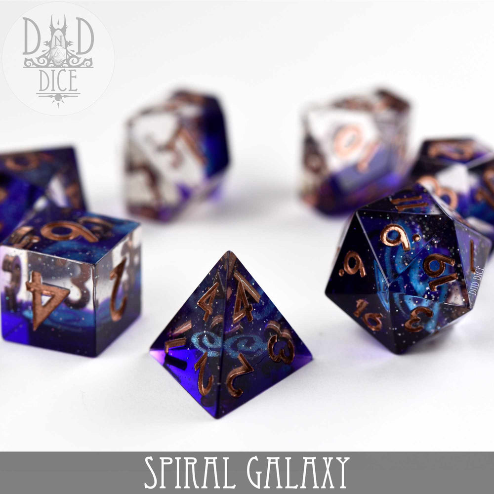Spiral Galaxy Handmade Dice Set (Online Order Only)
