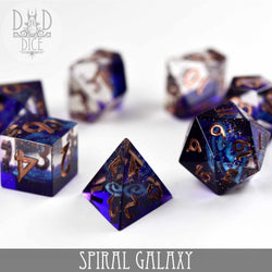 Spiral Galaxy Handmade Dice Set (Online Order Only)