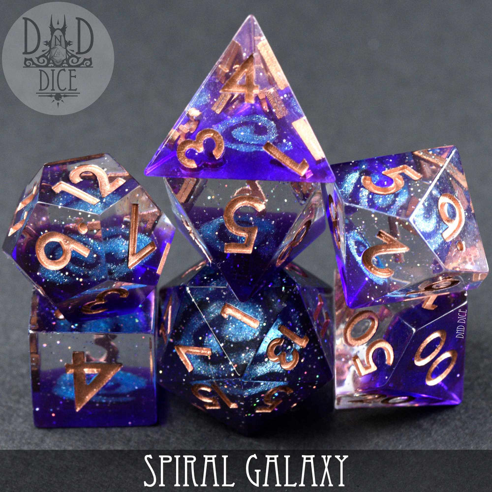Spiral Galaxy Handmade Dice Set (Online Order Only)