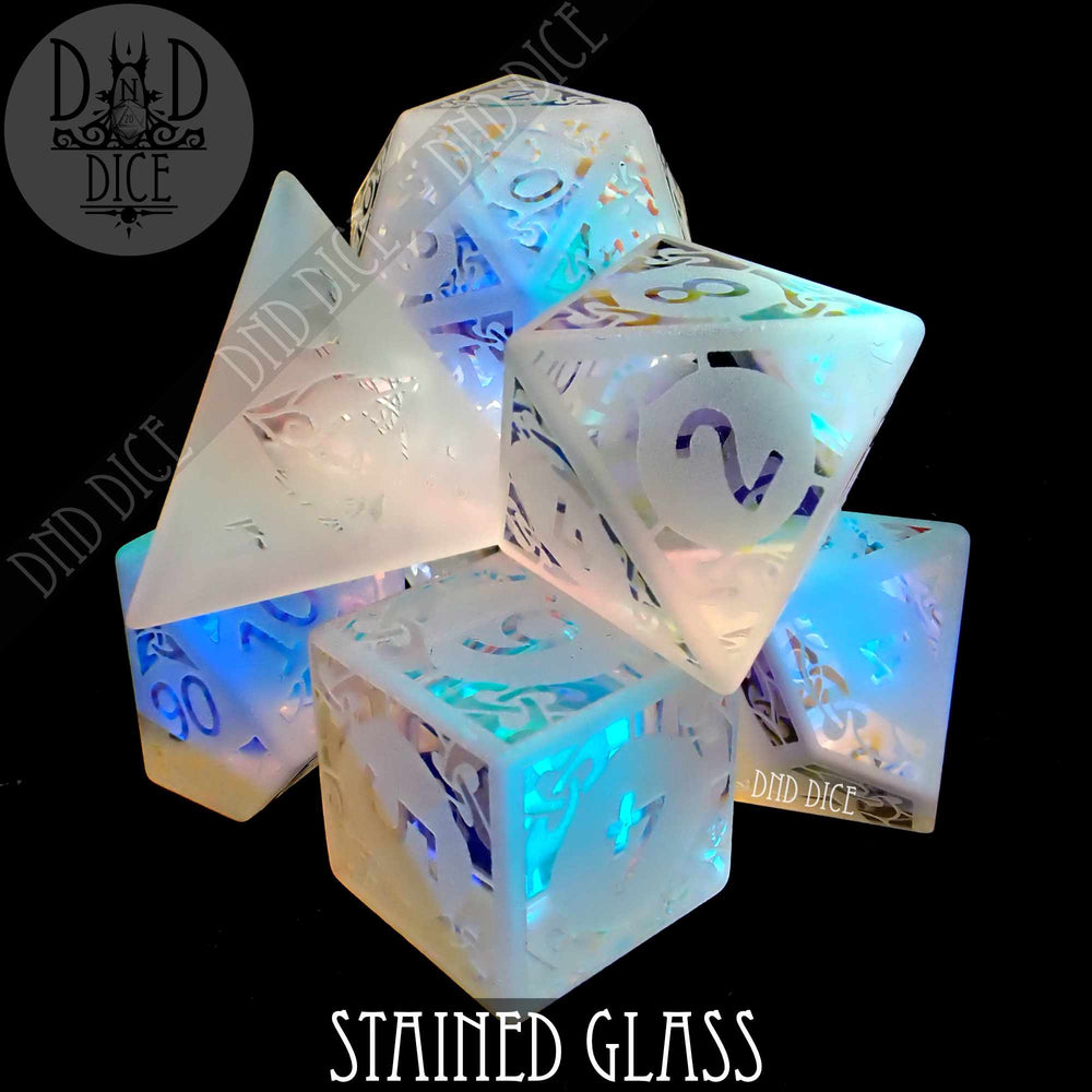 Stained Glass Frosted Dice Set (Gift Box) (Online Order Only)