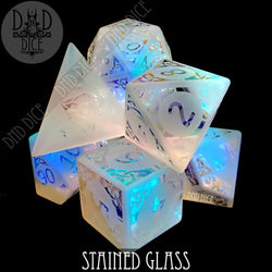 Stained Glass Frosted Dice Set (Gift Box) (Online Order Only)