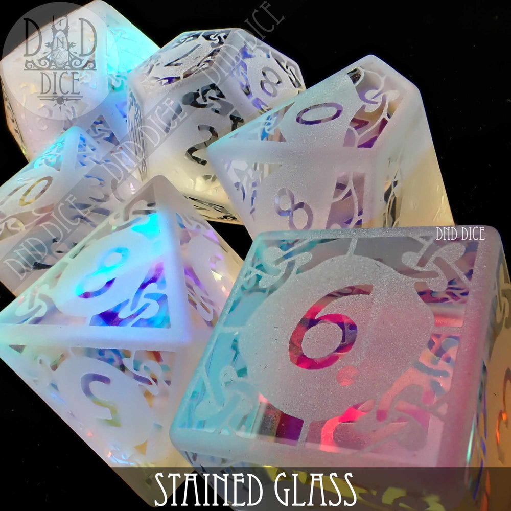 Stained Glass Frosted Dice Set (Gift Box) (Online Order Only)
