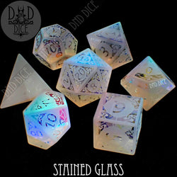 Stained Glass Frosted Dice Set (Gift Box) (Online Order Only)