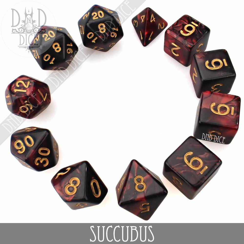 Succubus 7 or 11 Dice Set (Online Order Only)