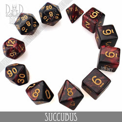 Succubus 7 or 11 Dice Set (Online Order Only)