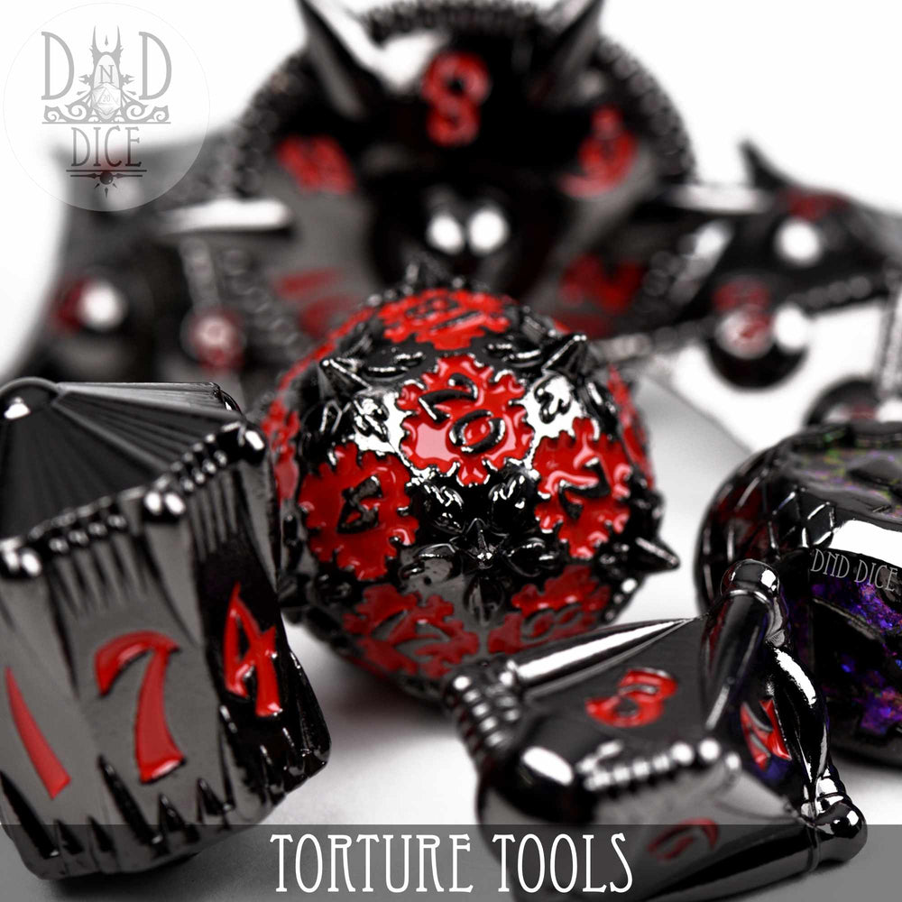 Torture Tools Red - Metal Dice Set (Online Order Only)