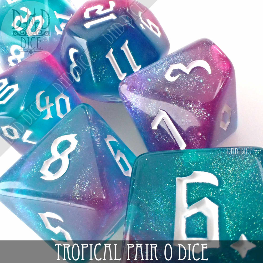 Tropical Pair O Dice Set (Online Order Only)