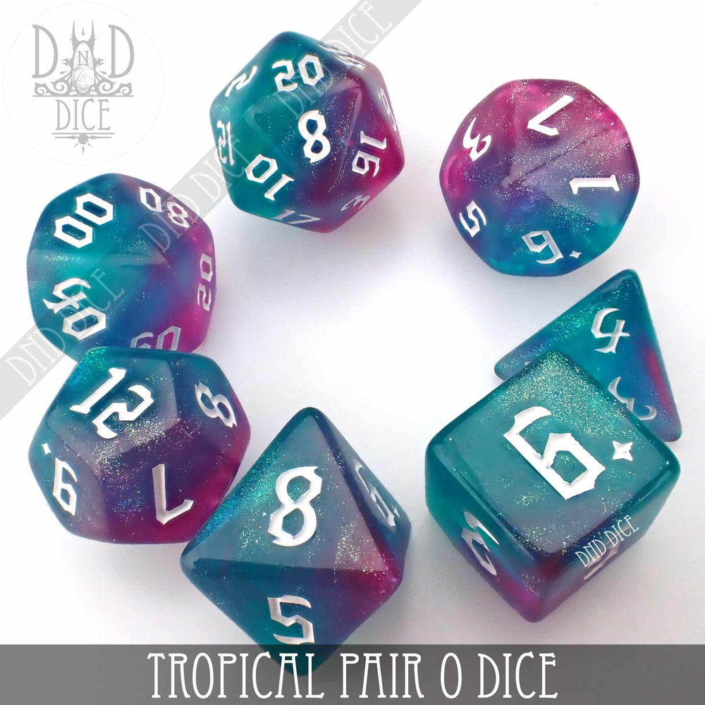Tropical Pair O Dice Set (Online Order Only)