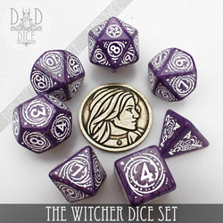 The Witcher Dice Set and Coin - Yennefer (Online Order Only)