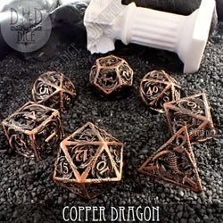 Copper Dragon Metal Dice Set (Gift Box) (Online Order Only)