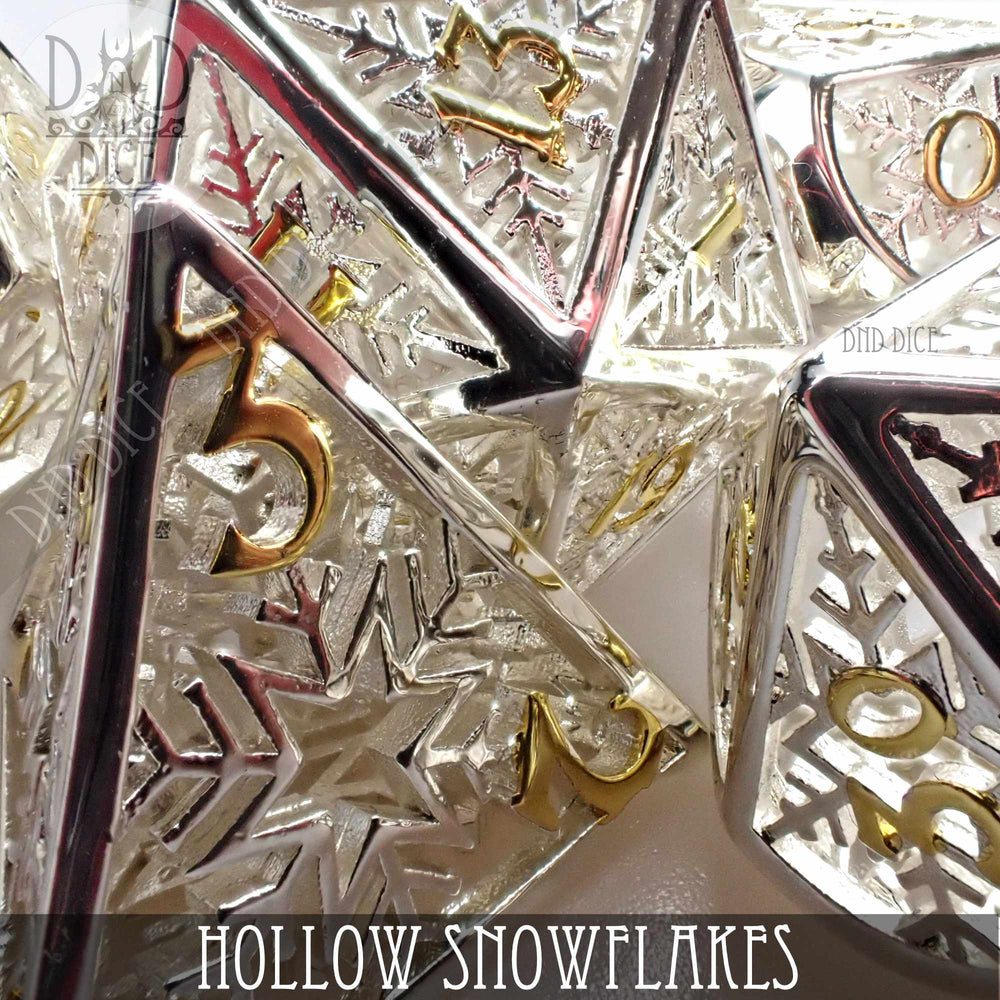 Snowflakes Metal Dice Set (Gift Box) (Online Order Only)