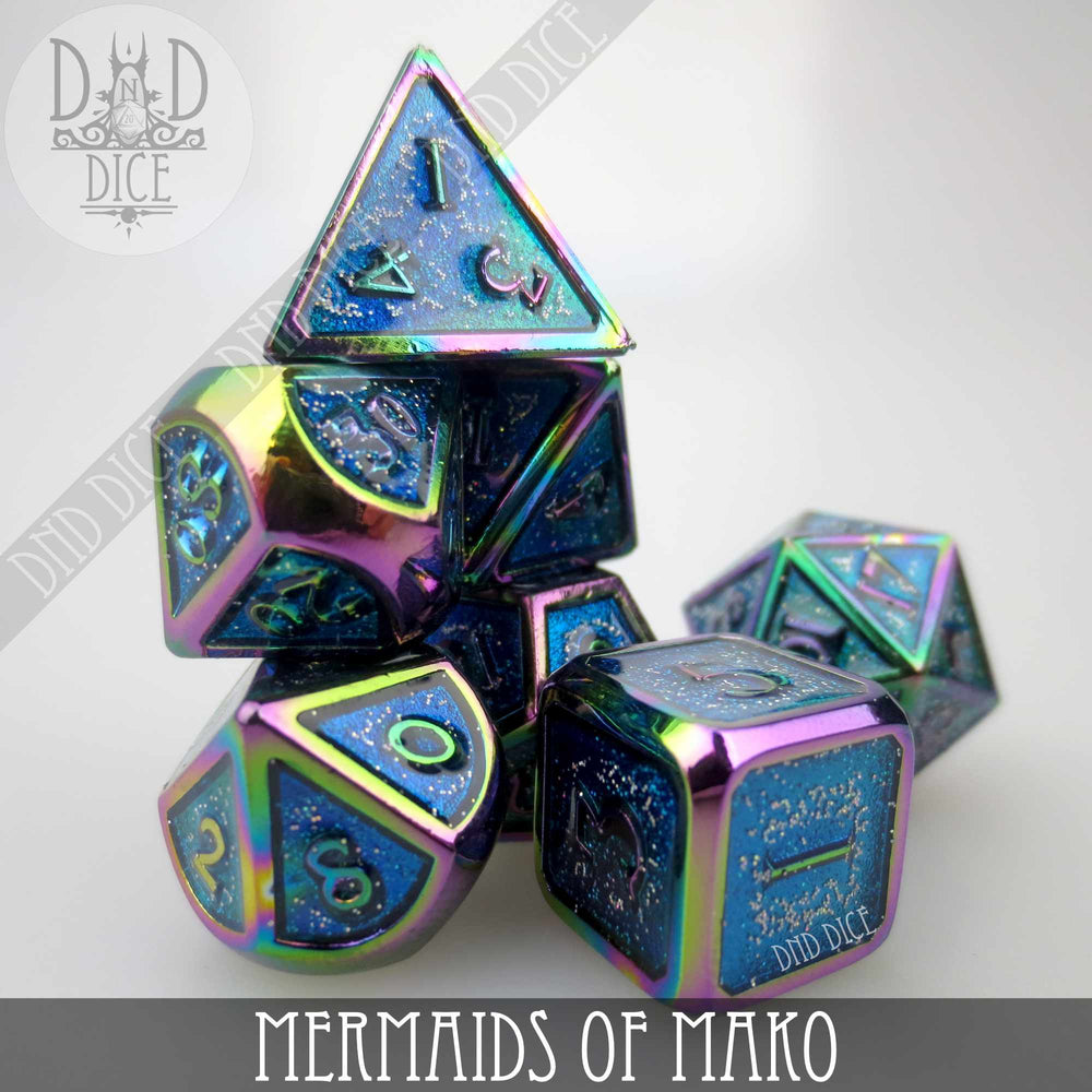 Mermaids of Mako Metal Dice Set (Online Order Only)
