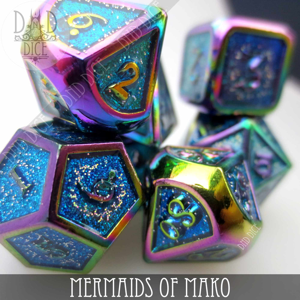 Mermaids of Mako Metal Dice Set (Online Order Only)