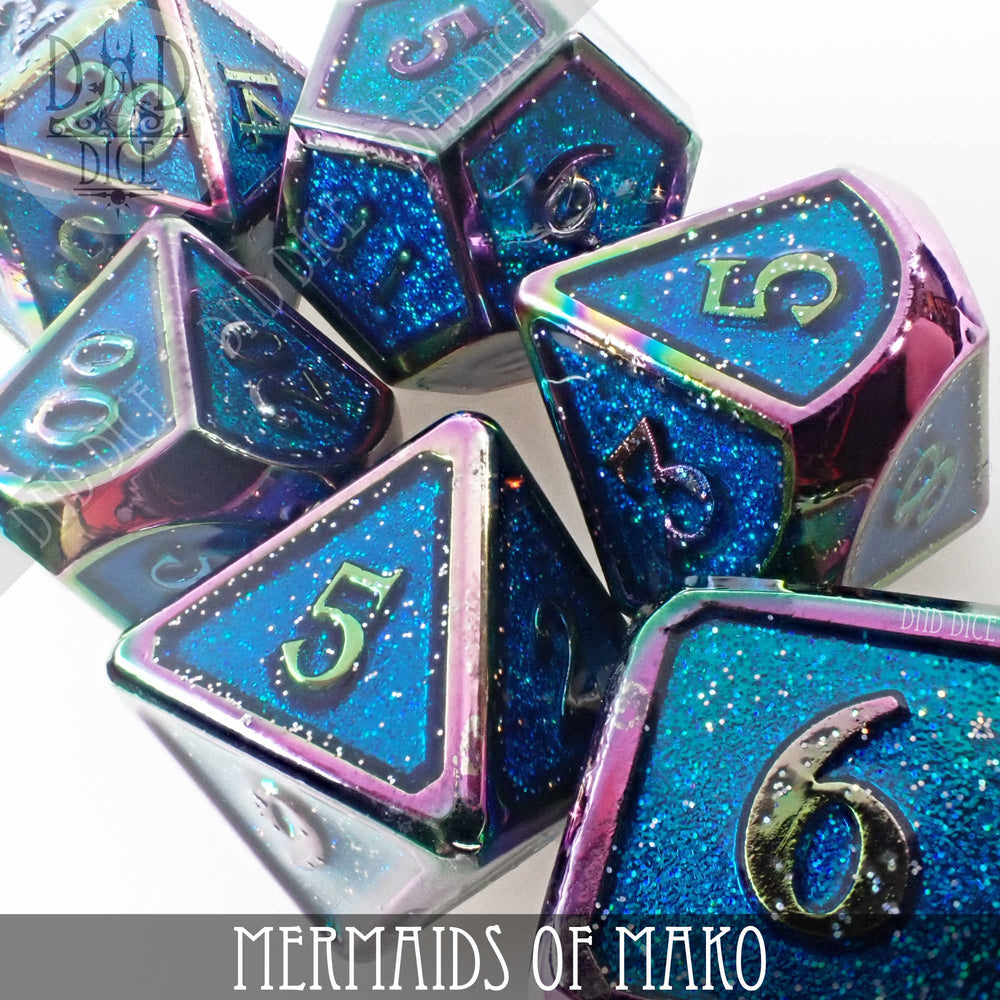 Mermaids of Mako Metal Dice Set (Online Order Only)