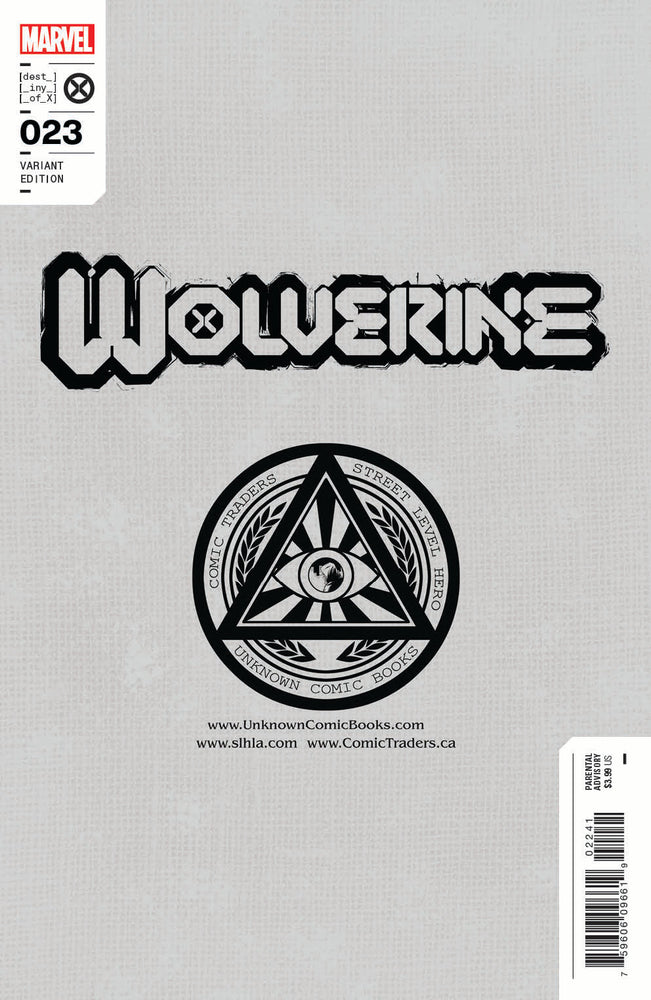Wolverine #23 Unknown Comics Scott Williams Exclusive Virgin Icon Var (07/13/2022) (ONLINE ORDER ONLY)