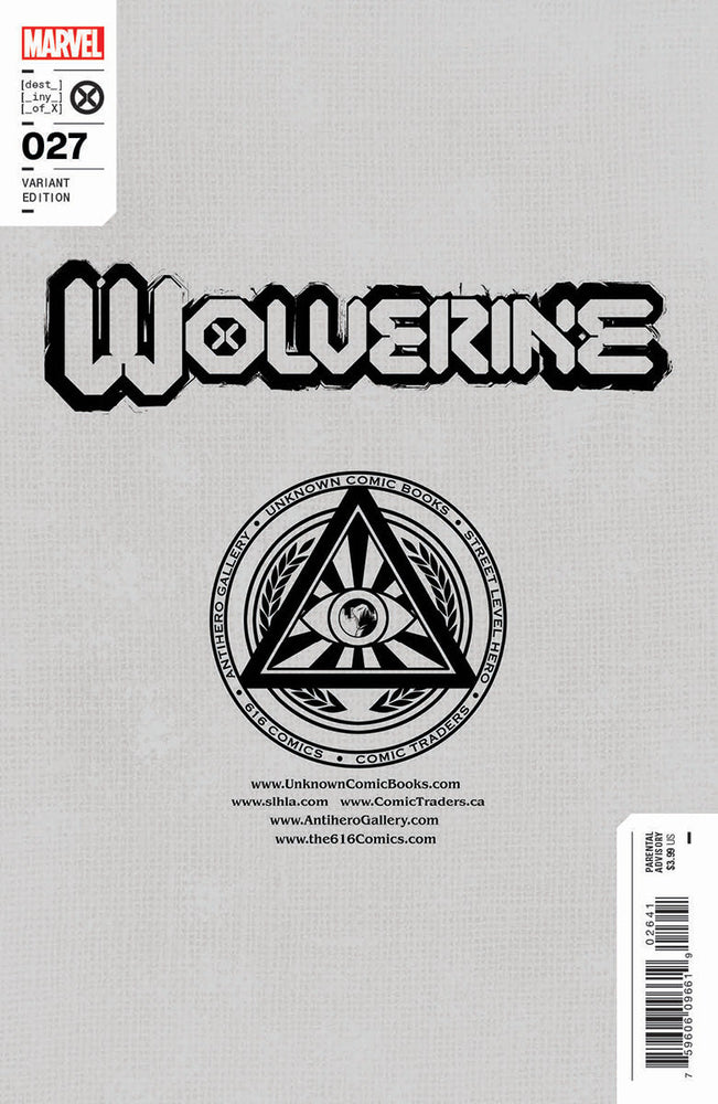 Wolverine #27 Unknown Comics Marco Mastrazzo Exclusive Virgin Var (11/09/2022) (ONLINE ORDER ONLY)