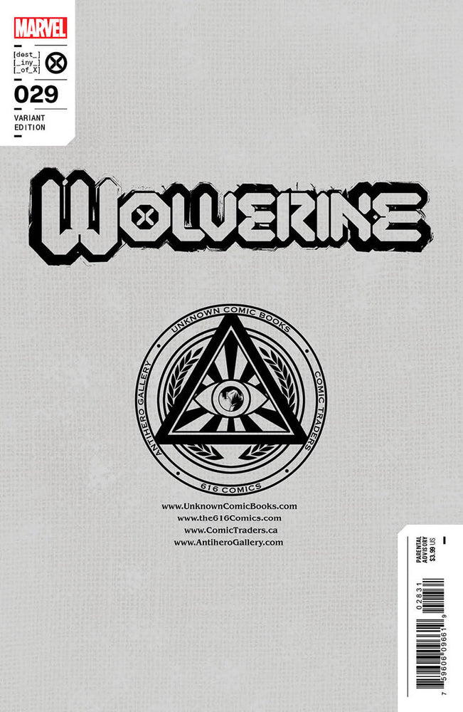 Wolverine #29 Unknown Comics Ben Harvey Exclusive Virgin Var (01/11/2023) (ONLINE ORDER ONLY)