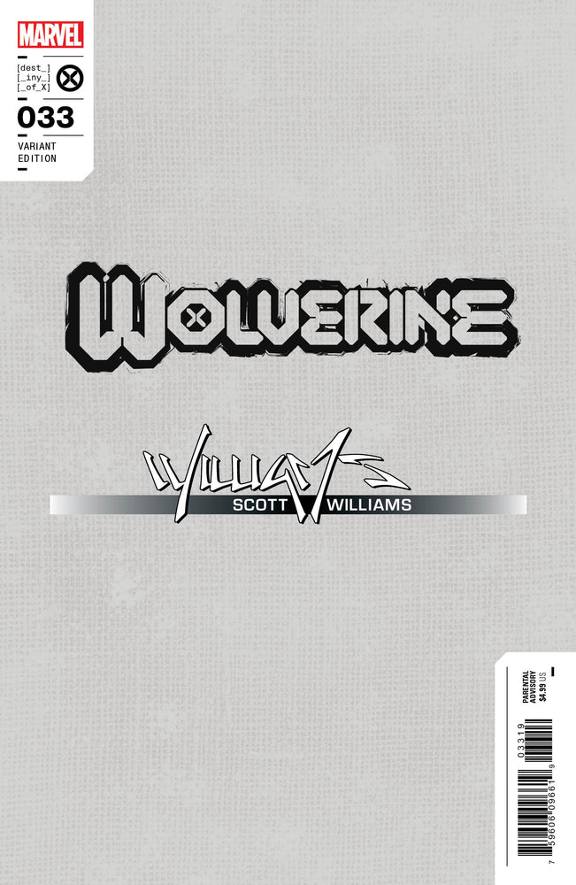 Wolverine #33 Virgin B&W Scott Williams Exclusive SDCC Limited Icon Var [INST] (ONLINE ORDER ONLY)