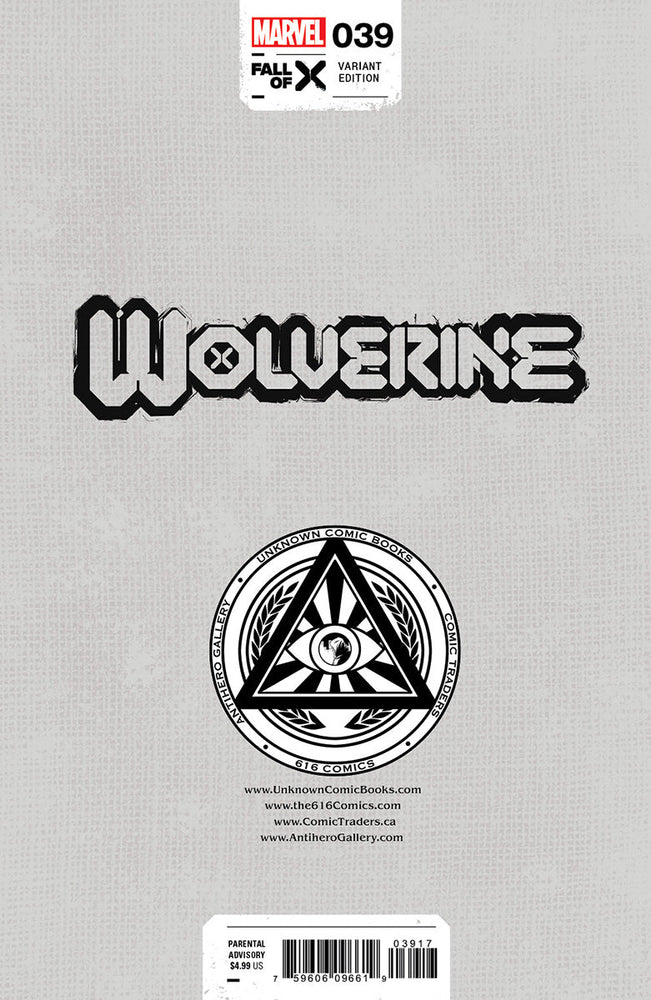 Wolverine #39 [Fall] Unknown Comics Stephen Segovia Exclusive Var (11/22/2023) (ONLINE ORDER ONLY)
