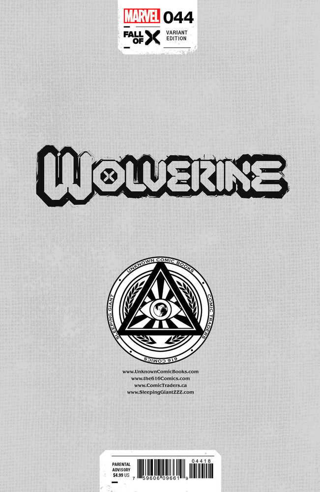Wolverine 44 Unknown Comics Stephen Segovia Exclusive Virgin Var (02/28/2024) (ONLINE ORDER ONLY)