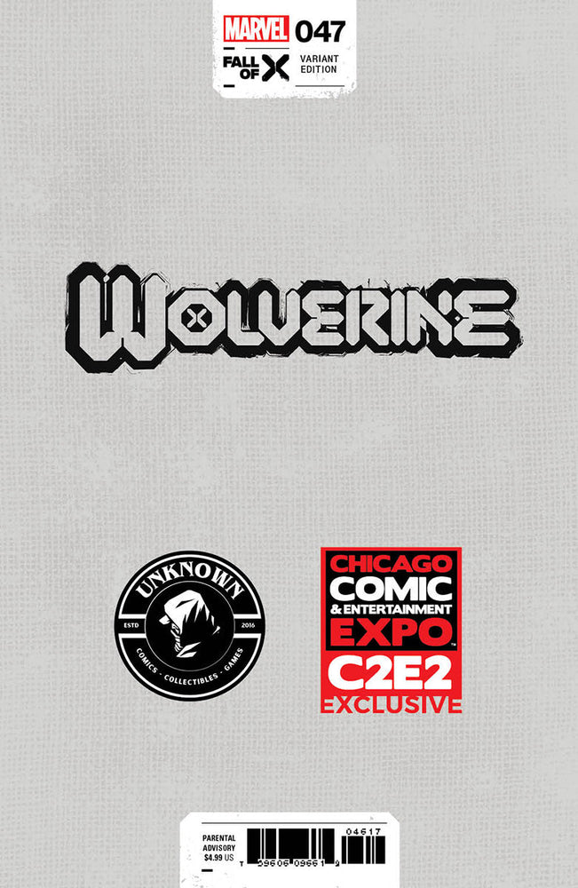 Wolverine #47 Unknown Comics Mico Suayan Exclusive Virgin C2E2 Var (04/10/2024) (ONLINE ORDER ONLY)