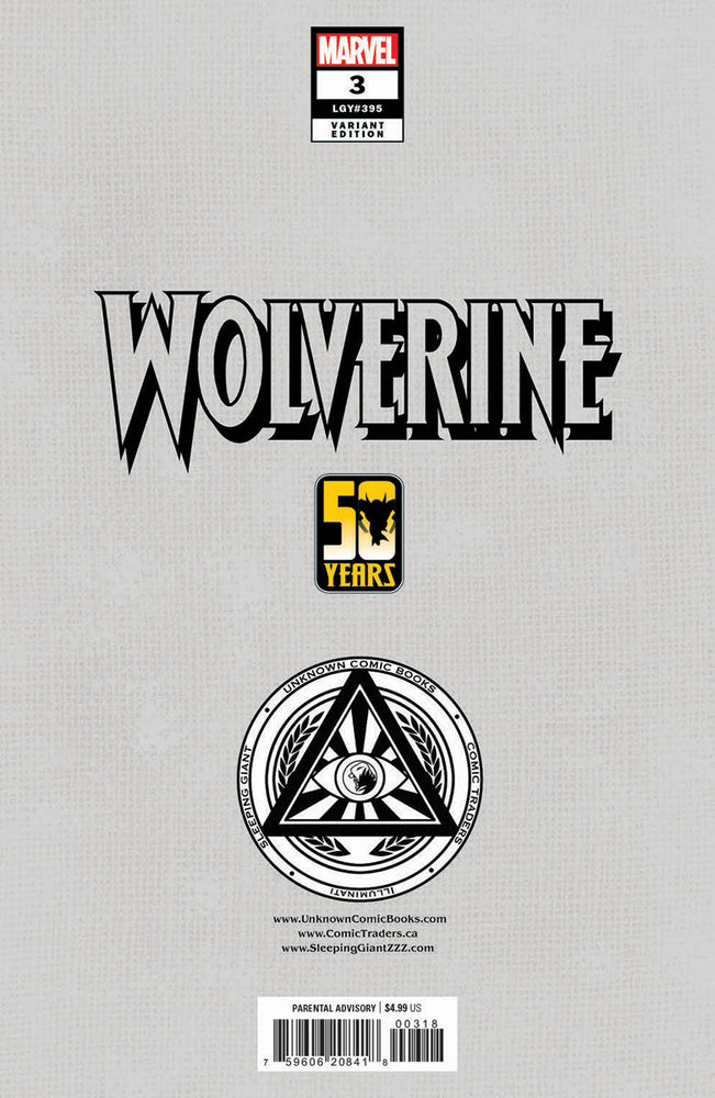 WOLVERINE #3 UNKNOWN COMICS MICO SUAYAN CONNECTING COVER EXCLUSIVE VAR (11/20/2024) (ONLINE ORDER ONLY)