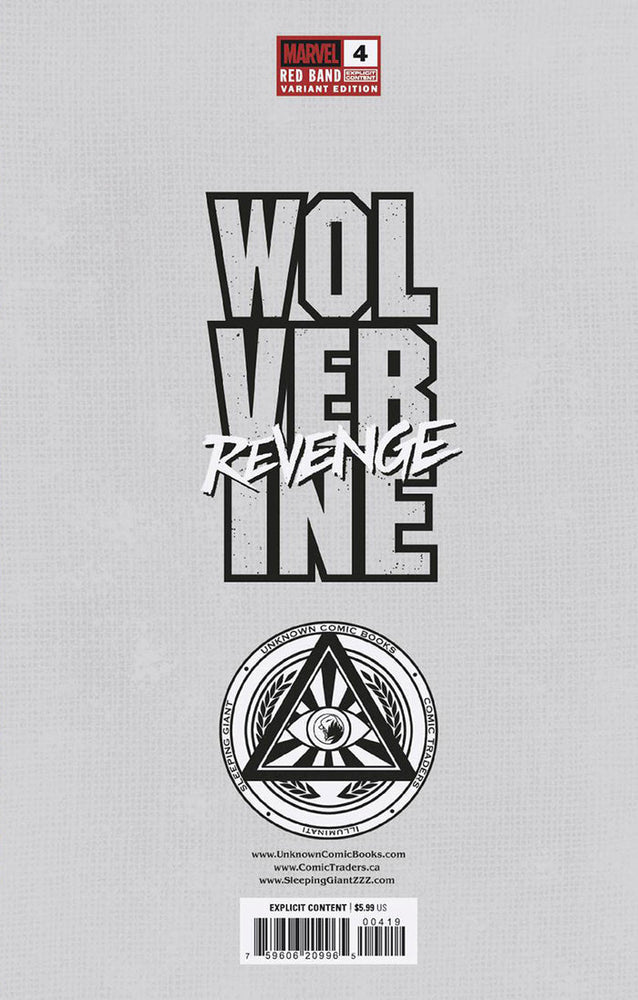 [Signed by Hickman] Wolverine: Revenge - Red Band #4 Unknown Comics Suayan Convention Exclusive Var Explicit Content [INST] (ONLINE ORDER ONLY)