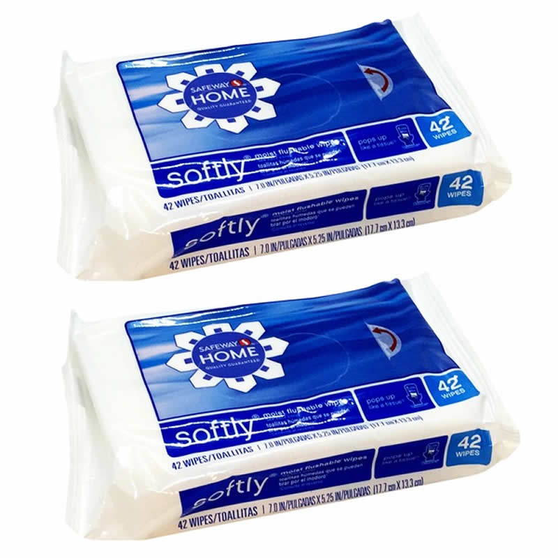 WONDS038 Signature Care Wet Wipes Flushable 2 Pack Of 42 Wipes Each Pack (ONLINE ORDER ONLY)