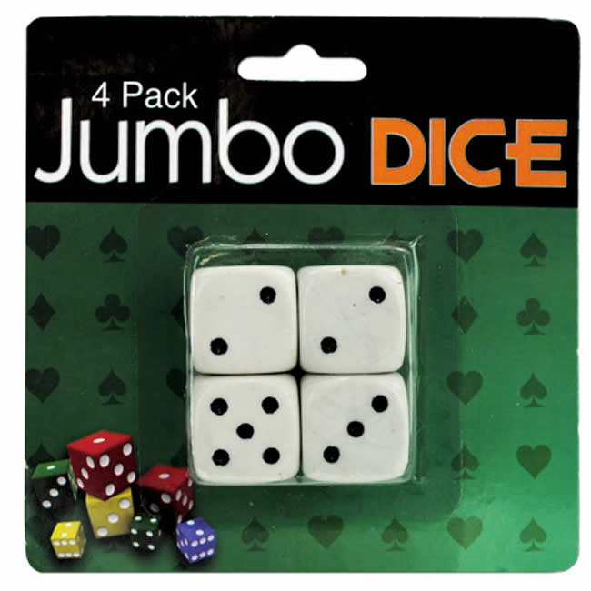 WONDSGV205 Jumbo Dice (19mm) 4 Pack Wondertrail (ONLINE ORDER ONLY)