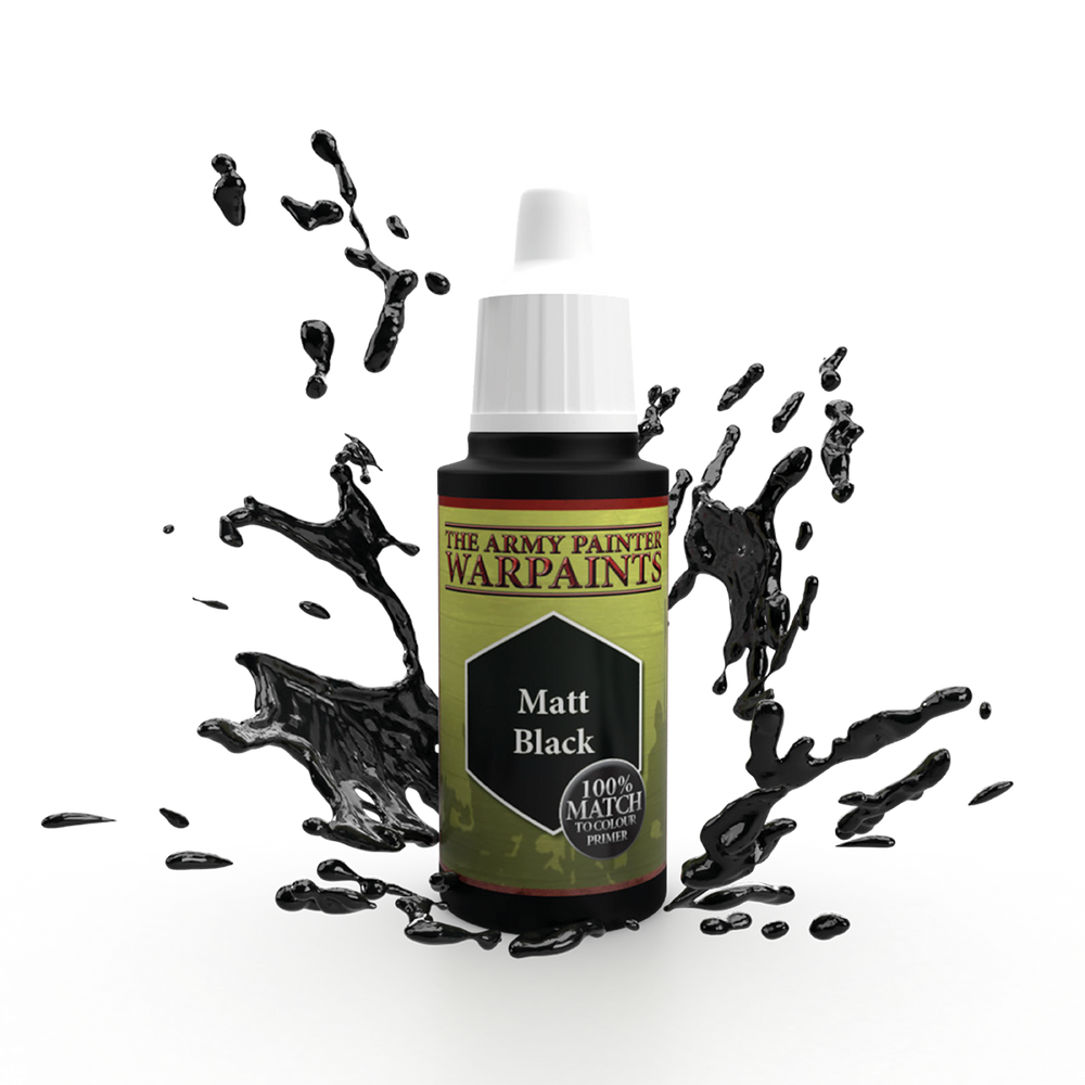 Army Painter Warpaints: Matt Black 18ml (ONLINE ORDER ONLY)