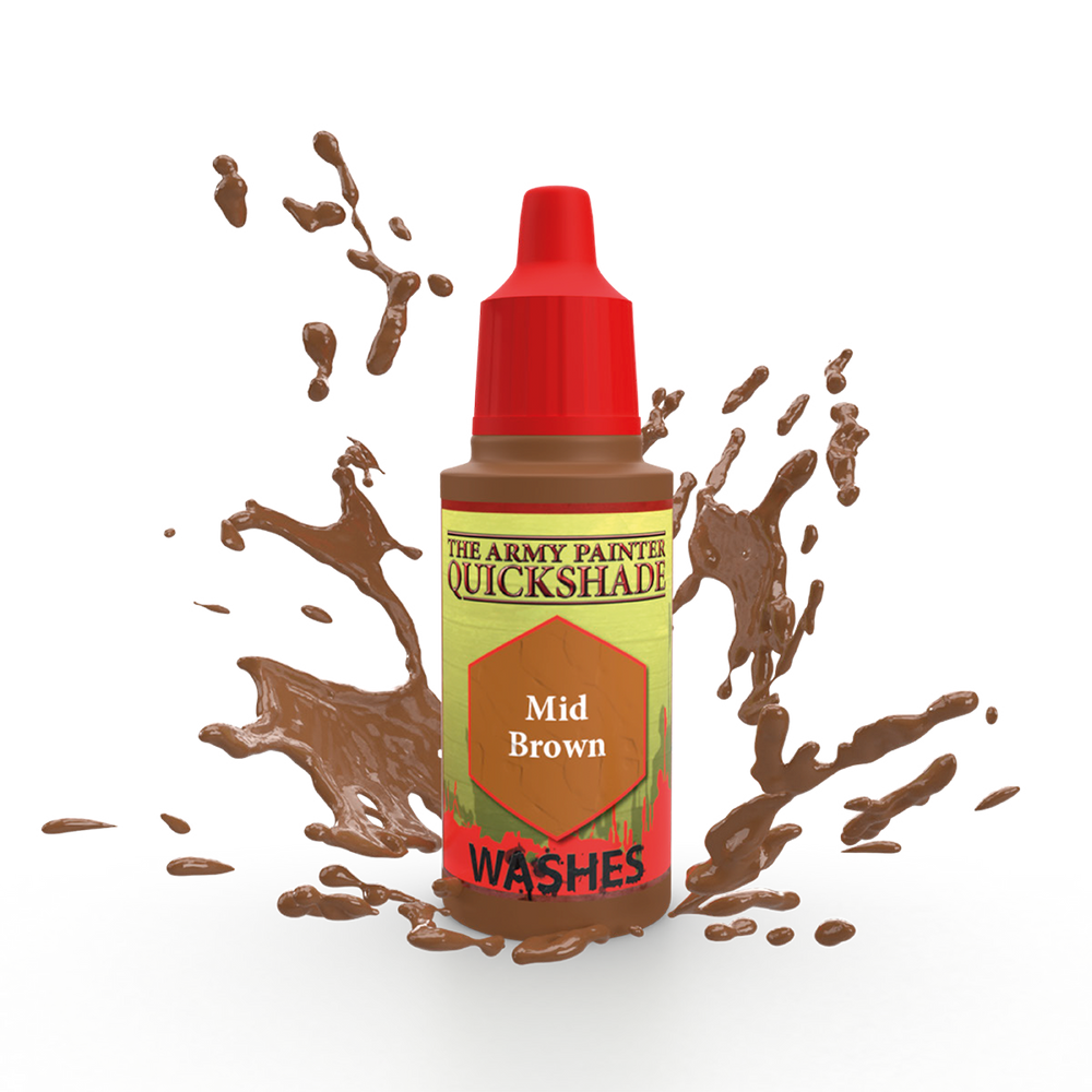 Army Painter Warpaints: Quick Shade - Mid Brown 18ml (ONLINE ORDER ONLY)
