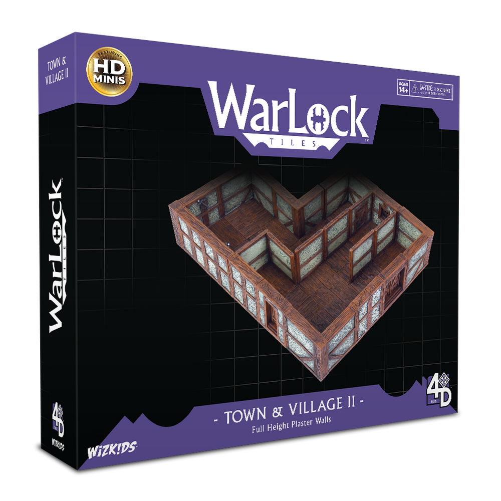 WarLock Tiles: Town & Village II - Full Height Plaster Walls (ONLINE ORDER ONLY)