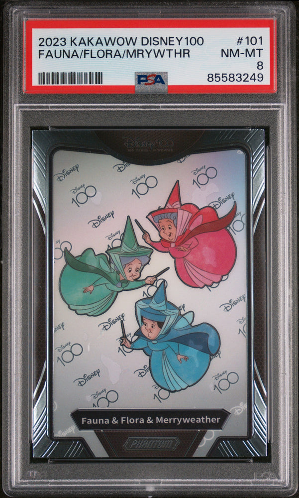 2023 KAKAWOW PHANTOM DISNEY 100 WONDROUS CHARACTER FAUNA/FLORA/MRYWTHR 101 PSA 8 (Online Order Only)