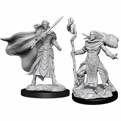 WZK90279 Elf Fighter and Elf Cleric Unpainted Magic Miniature Figures Deep Cuts (ONLINE ORDER ONLY)