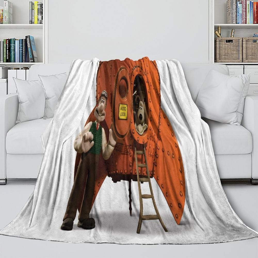 Wallace Gromit Blanket Flannel Throw Room Decoration (ONLINE ORDER ONLY)