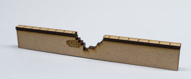 28mm Scale Broken Wall Section - 6" long - 28MMDF571 (Online Order Only)