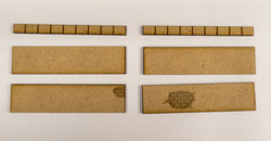 28mm Scale Two Wall Sections - 3" long each - 28MMDF572 (Online Order Only)
