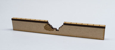 28mm Scale Broken Wall Section - 6" long - 28MMDF571 (Online Order Only)