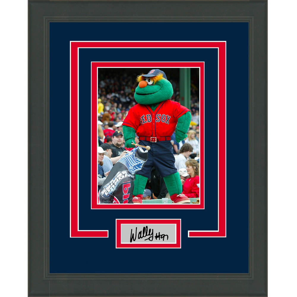 Framed Wally The Green Monster Facsimile Laser Engraved Signature Auto Boston Red Sox 11x14 Baseball Photo (ONLINE ORDER ONLY)