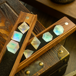 Black Walnut Wood Magnetic Dice Storage Box (ONLINE ORDER ONLY)
