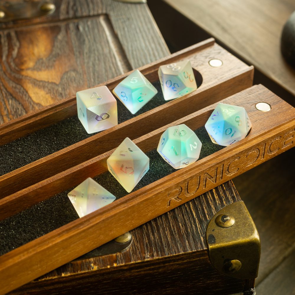 Black Walnut Wood Magnetic Dice Storage Box (ONLINE ORDER ONLY)