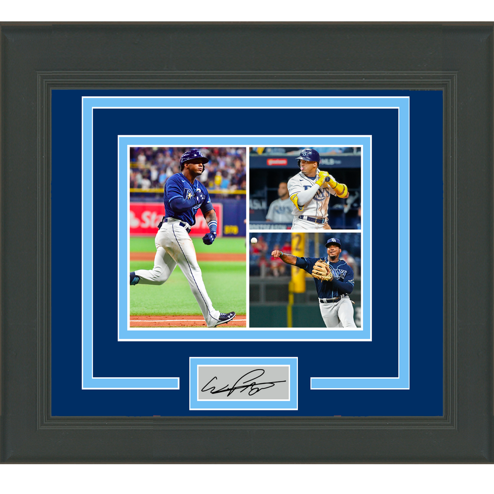 Framed Wander Franco Facsimile Laser Engraved Signature Auto Tampa Bay Rays 11x14 Baseball Photo (ONLINE ORDER ONLY)