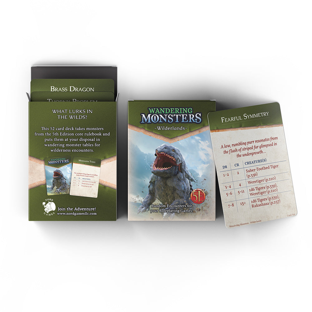 Wandering Monsters Deck: Wilderlands (5E) (ONLINE ORDER ONLY)