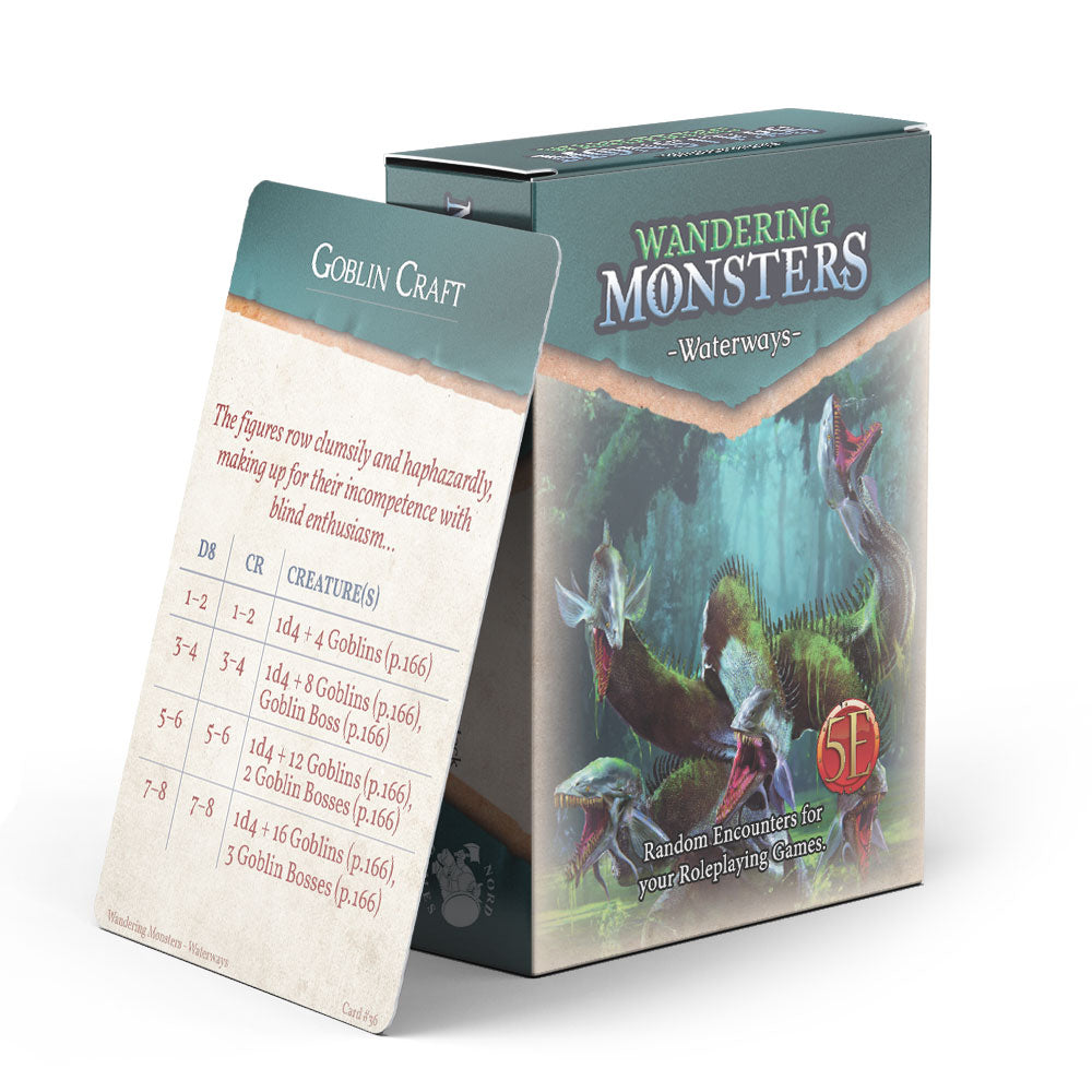 Wandering Monsters Deck: Waterways (5E) (ONLINE ORDER ONLY)
