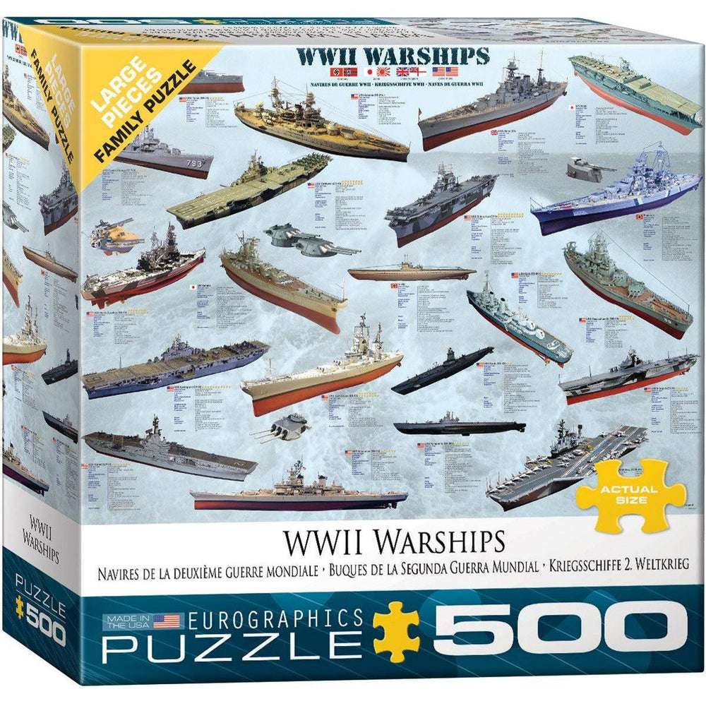 War World 2 Warships 500 Piece Jigsaw Puzzle Eurographics (ONLINE ORDER ONLY)