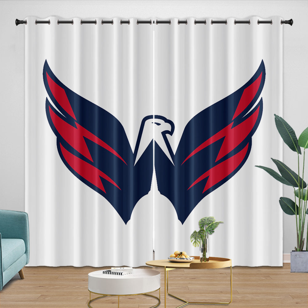 Washington Capitals Curtains Blackout Window Drapes Room Decoration (Online Order Only)