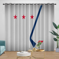 Washington Capitals Curtains Blackout Window Drapes Room Decoration (Online Order Only)