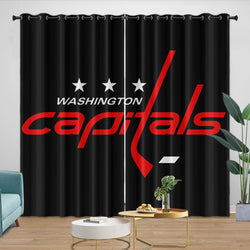 Washington Capitals Curtains Blackout Window Drapes Room Decoration (Online Order Only)