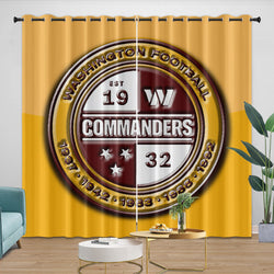 Washington Commanders Curtains Blackout Window Drapes Room Decoration (Online Order Only)
